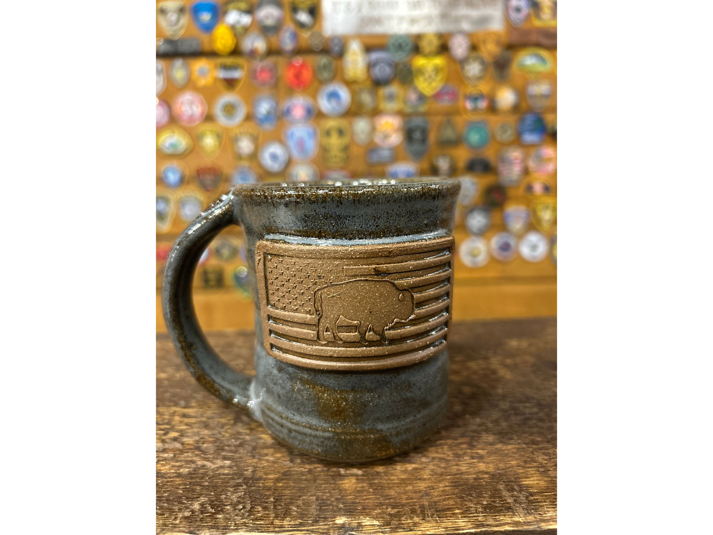 Handmade Bison Flag Mugs - 16 oz.