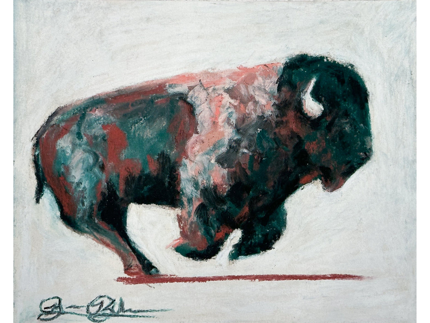 Wind River Bison Green and Rust