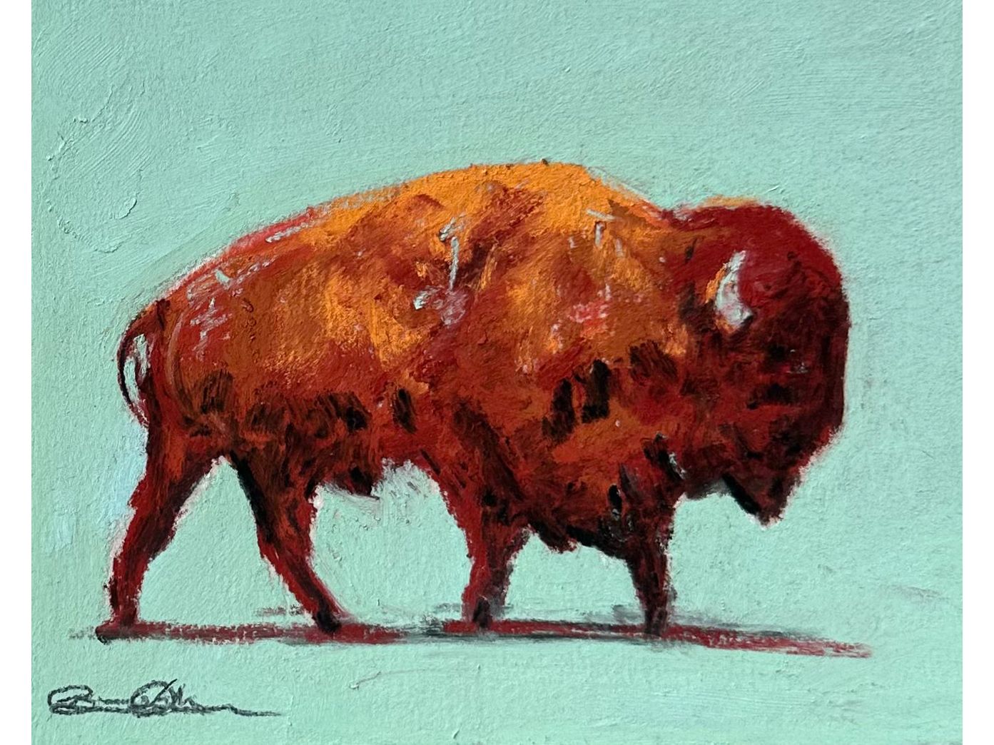 Big Horn Bison Seafoam Rust