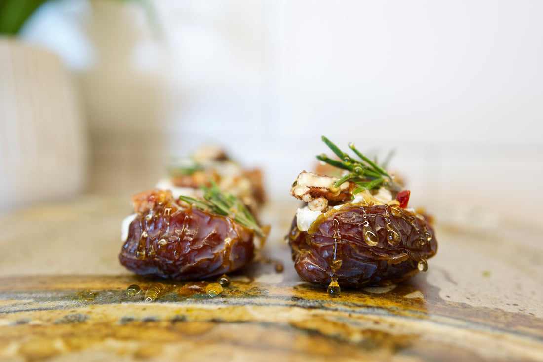Goat Cheese Stuffed Honey Dates