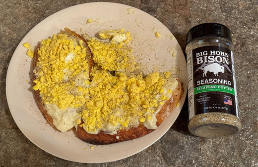 Jalapeno Butter Eggs on Toast