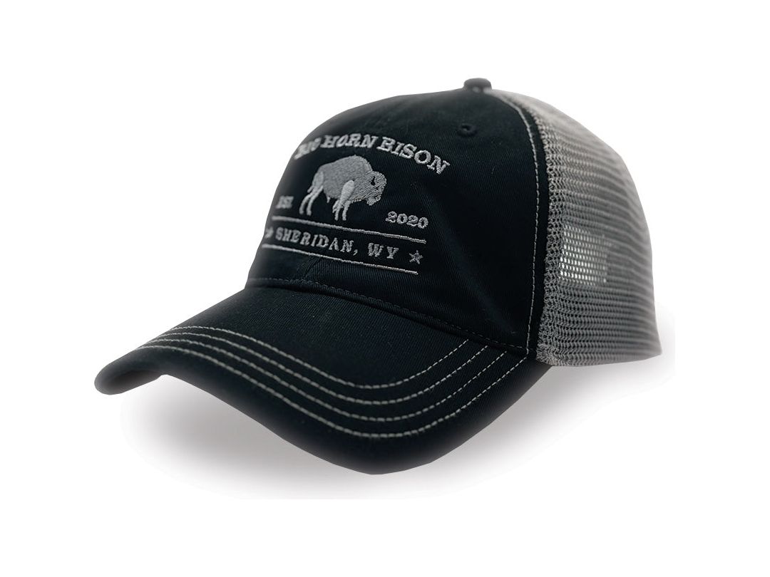 Big Horn Bison Trucker Hat - Embroidered Logo, Est. 2020 (Unstructured)