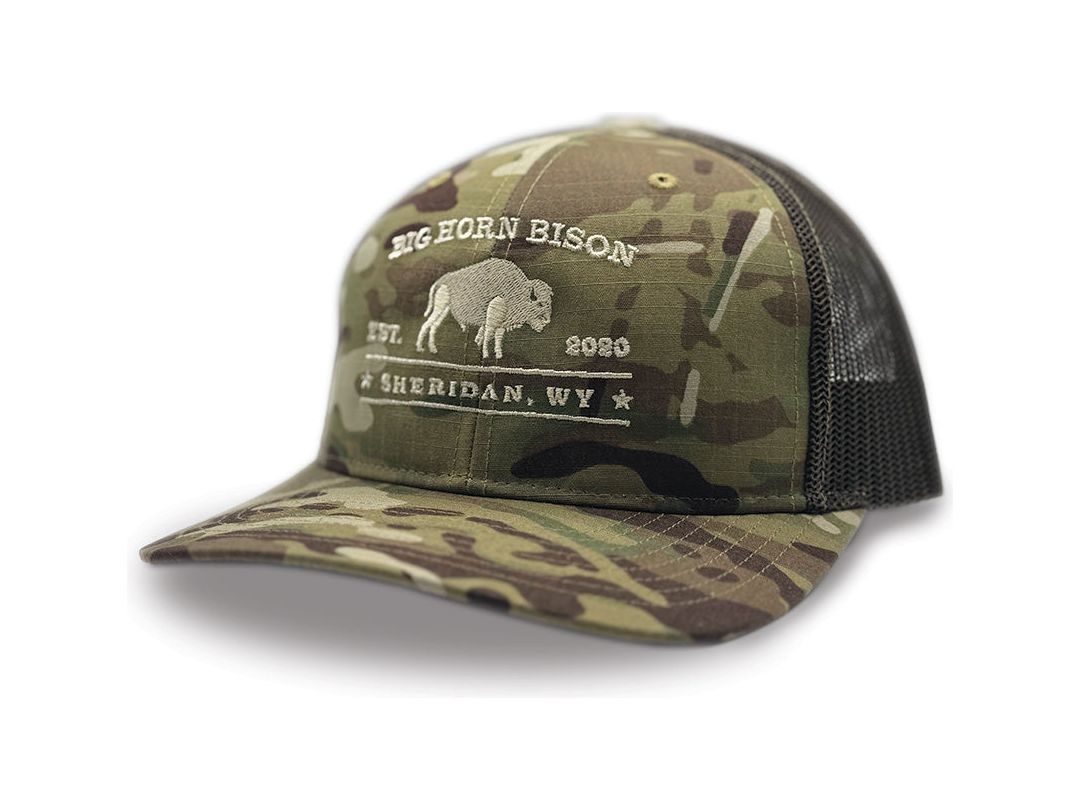 Big Horn Bison Trucker Hat - Embroidered Logo, Est. 2020