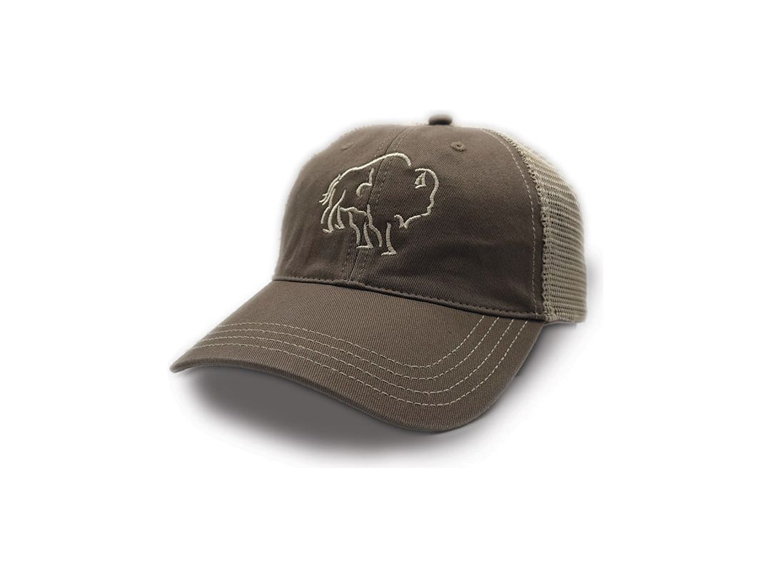 Big Horn Bison Silhouette Trucker Hat