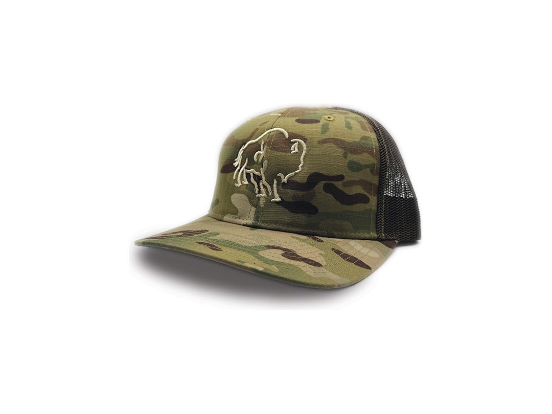 Big Horn Bison Silhouette Trucker Hat