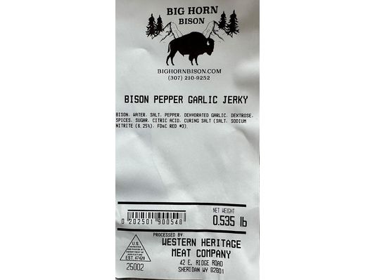 Pepper Garlic - Bison Jerky