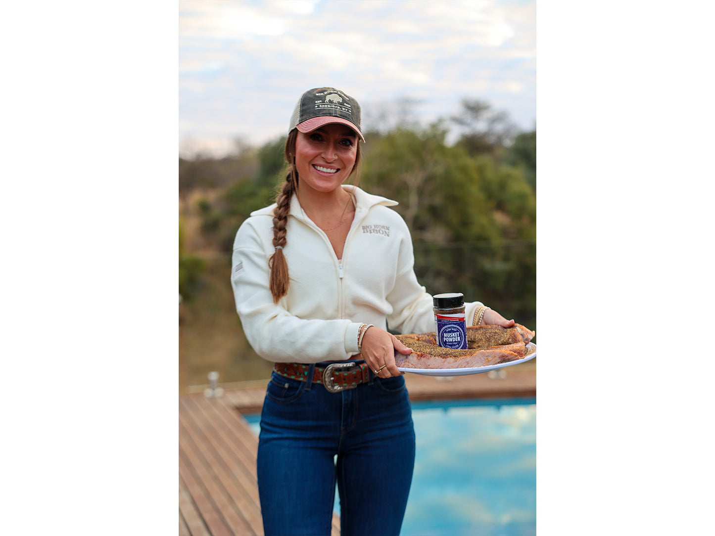 Big Horn Bison Trucker Hat - Embroidered Logo, Est. 2020 (Unstructured)