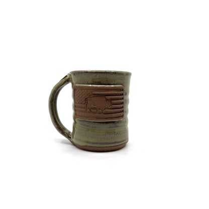 Handmade Bison Flag Mugs - 16 oz.