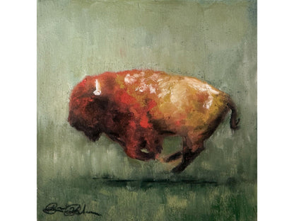 Absaroka Bison Green and Rust