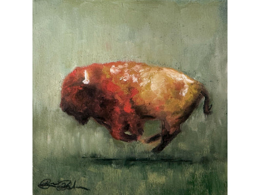 Absaroka Bison Green and Rust