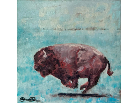 Abrsaroka Bison Mauve and Blue